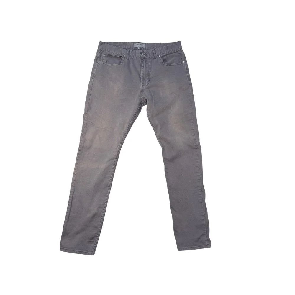 Bullhead Skinny Jeans 34x32 Mens Moto Knee Detail Grey
